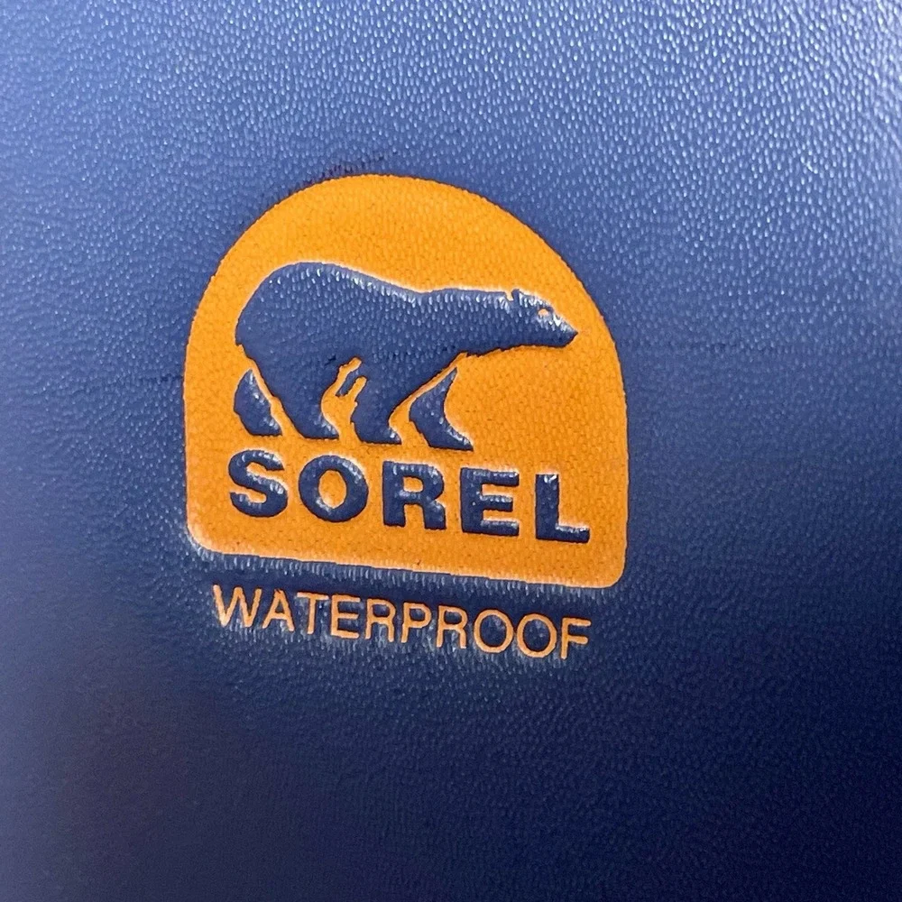 Sorel Yoot Pac Waterproof Snow Boots Removable Liner Blue Orange Youth Sz 5 / 37